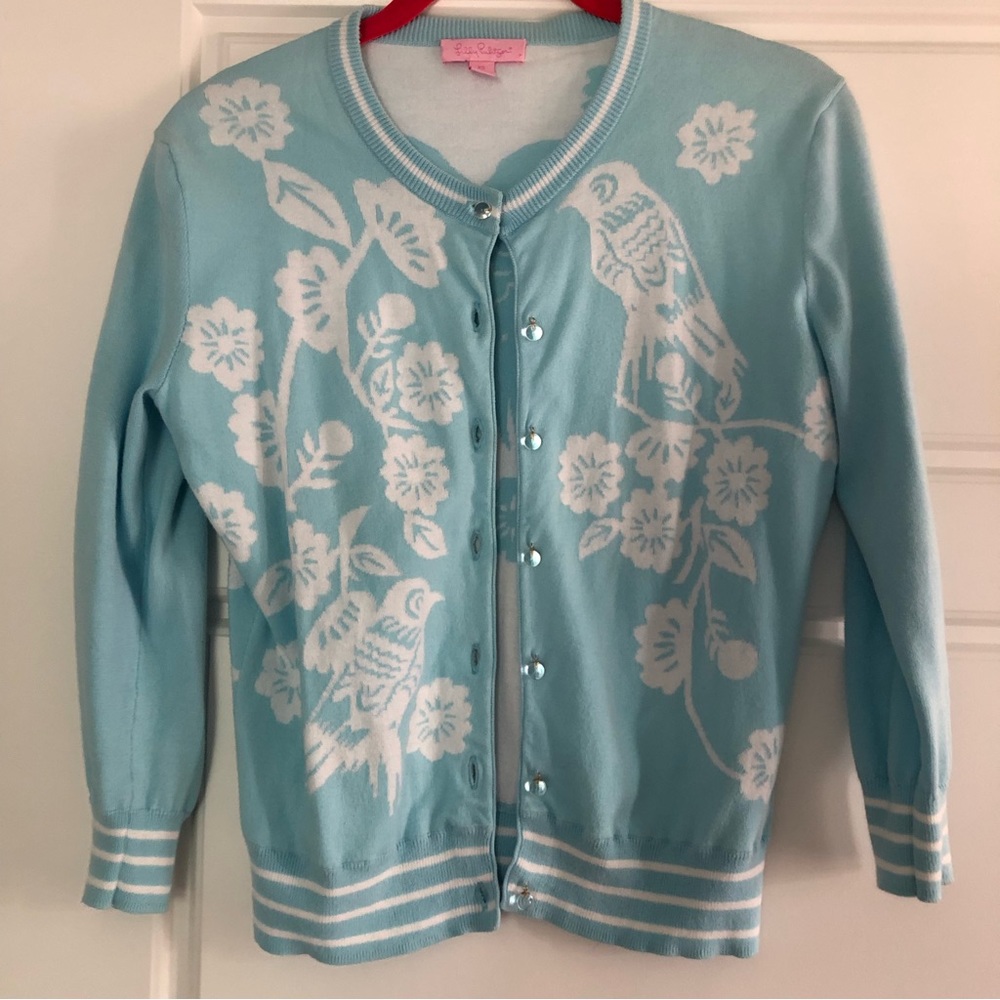 Lilly Pulitzer XS Light Blue Bird Sweater